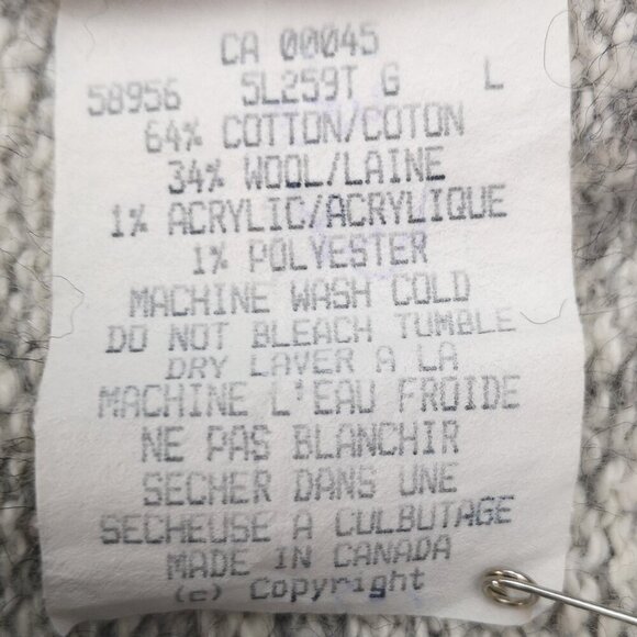 Wind River Outfitting Co. Men's Size Large Grey Made in Canada Sweater - Picture 4 of 7